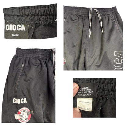 Gioca® Black Athletic Track Pant(M)