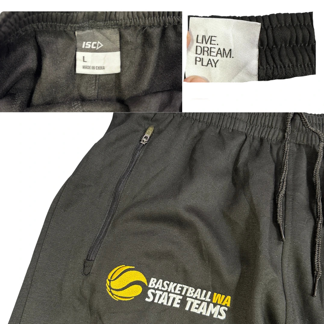 ISC® Black Athletic Track Pants(L)