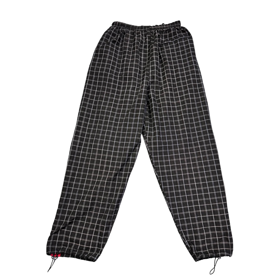 Adidas® Black Checkered Track Trousers(XL)