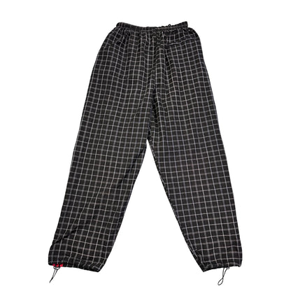 Adidas® Black Checkered Track Trousers(XL)