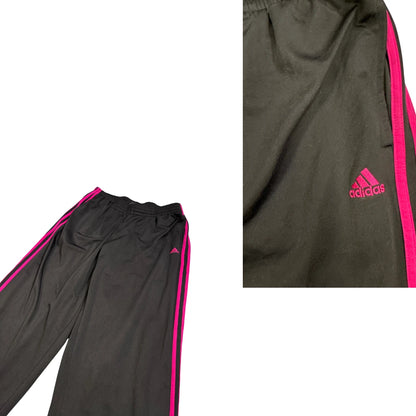 Adidas® Black Pink Three Stripe Track Pants(2XL)