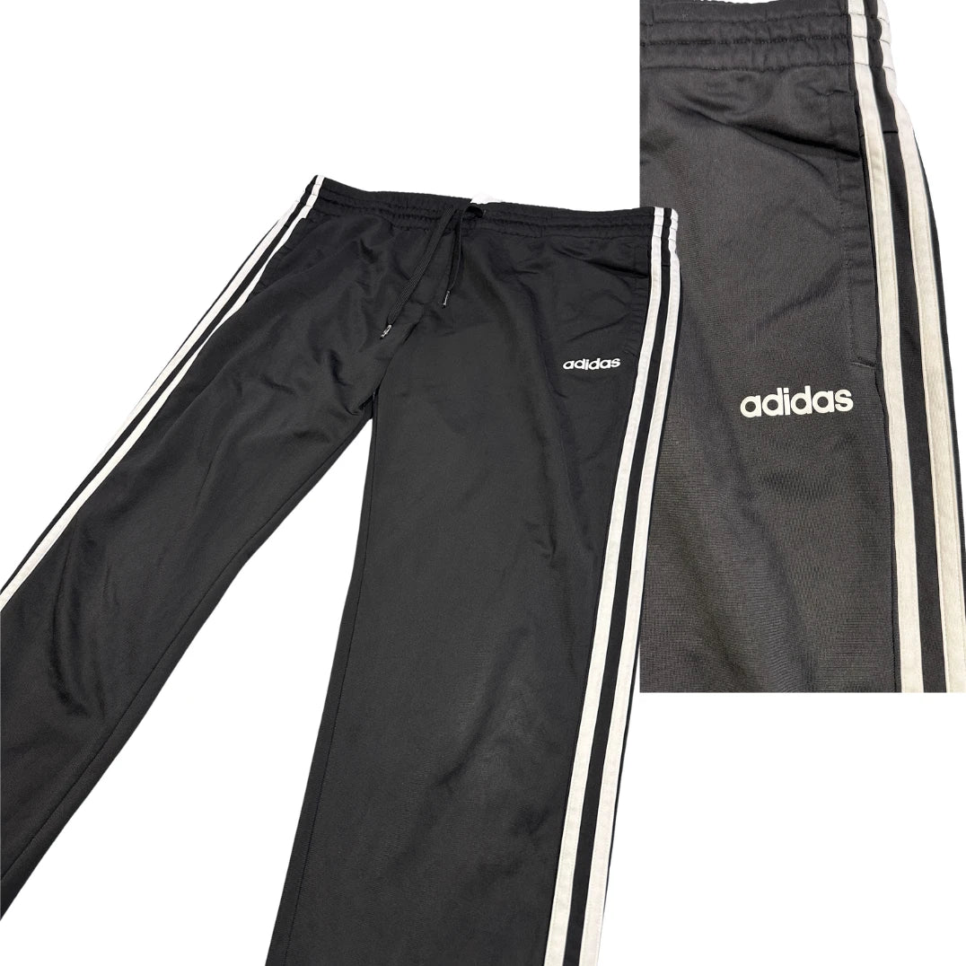 Adidas® Black Three Stripe Track Pants(L)
