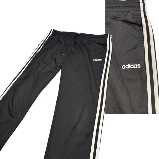 Adidas® Black Three Stripe Track Pants(L)