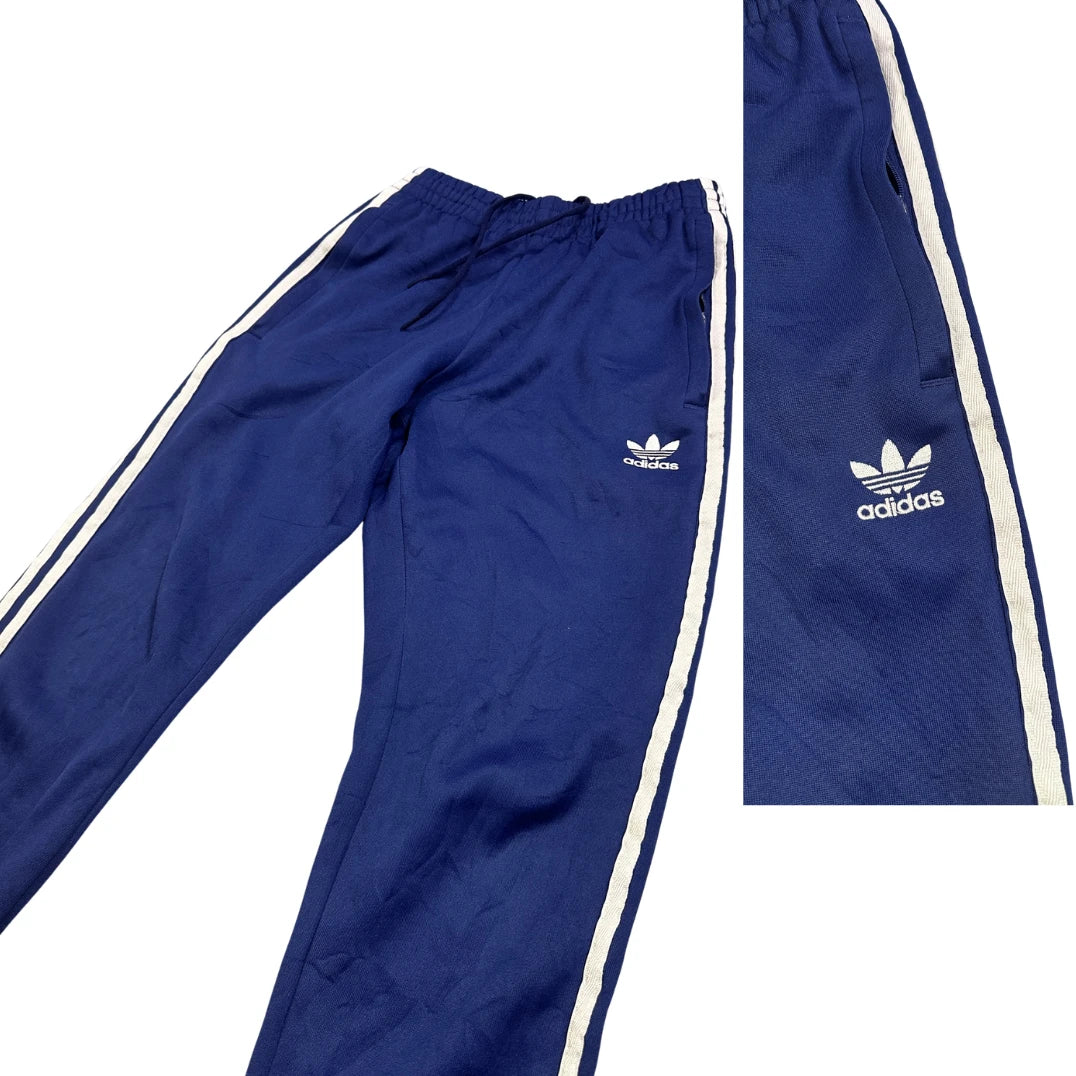 Adidas® Royal Blue Three Stripe Track Jogger Trousers(S)