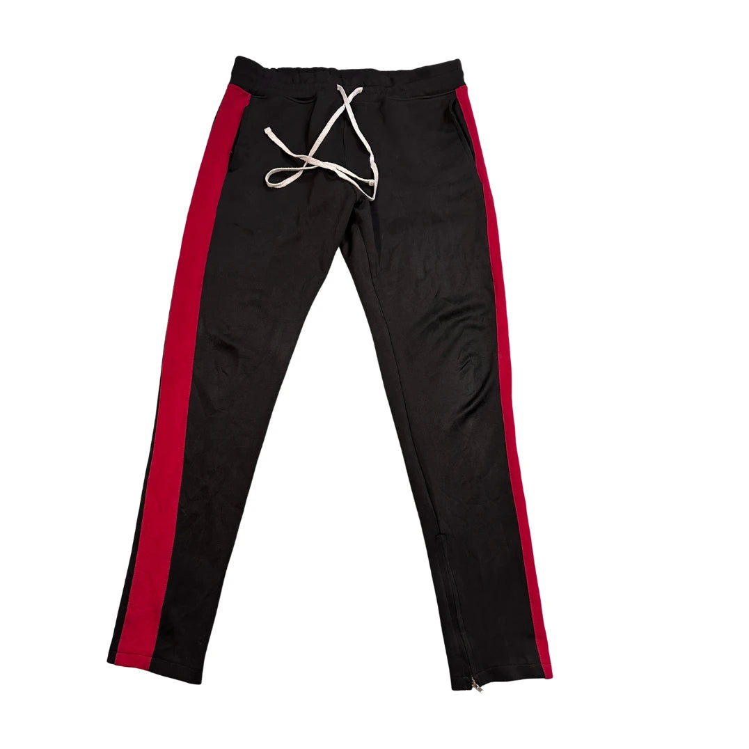 QMQ® Black Athletic Track Pants(L)