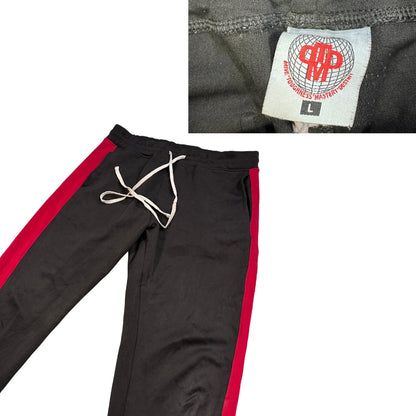 QMQ® Black Athletic Track Pants(L)