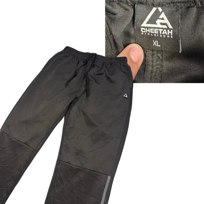Cheetah Athleisure® Black Performance Track Trousers(XL)