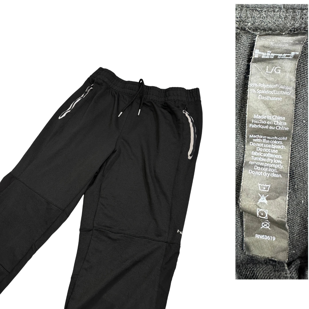 HIND® Black Athletic Performance Jogger Trousers(L)