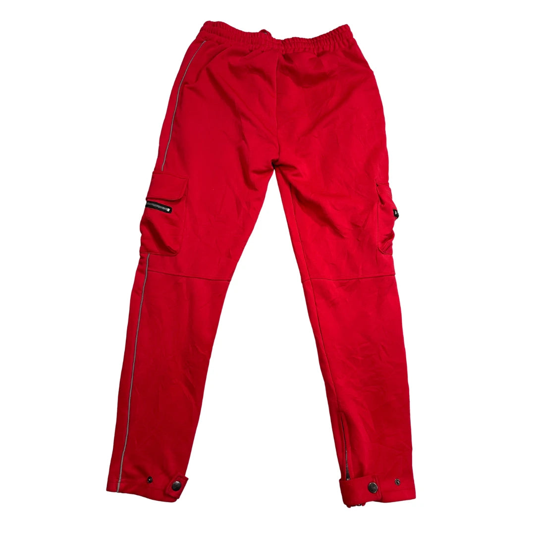 Red Cargo Utility Jogger Pants(L)