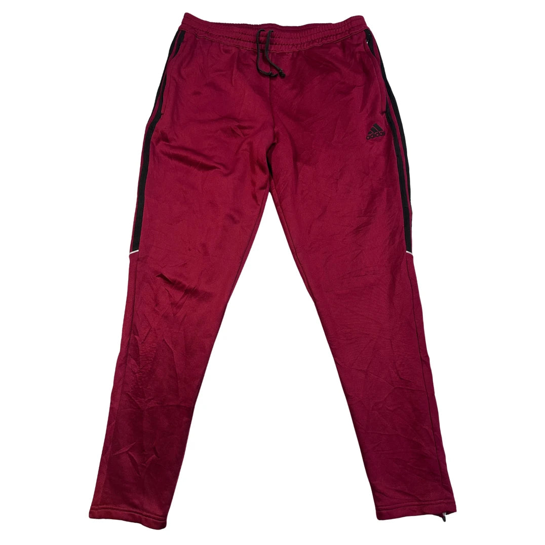 Adidas® Maroon Three Stripe Track Trousers(L)