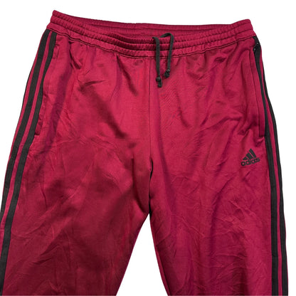 Adidas® Maroon Three Stripe Track Trousers(L)