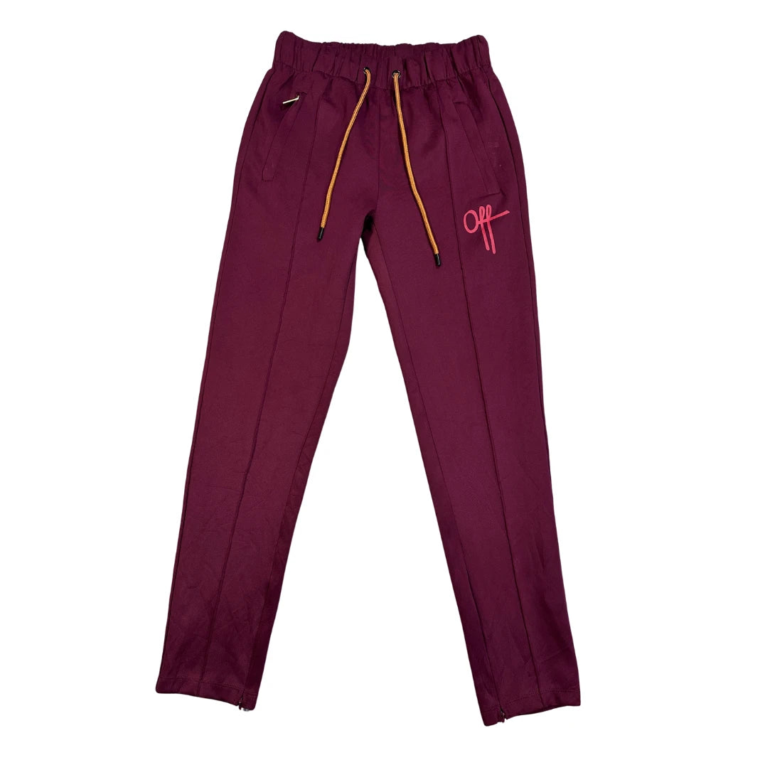 Off the Pitch® Maroon Casual Jogger Trousers(S)