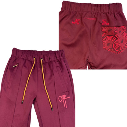 Off the Pitch® Maroon Casual Jogger Trousers(S)