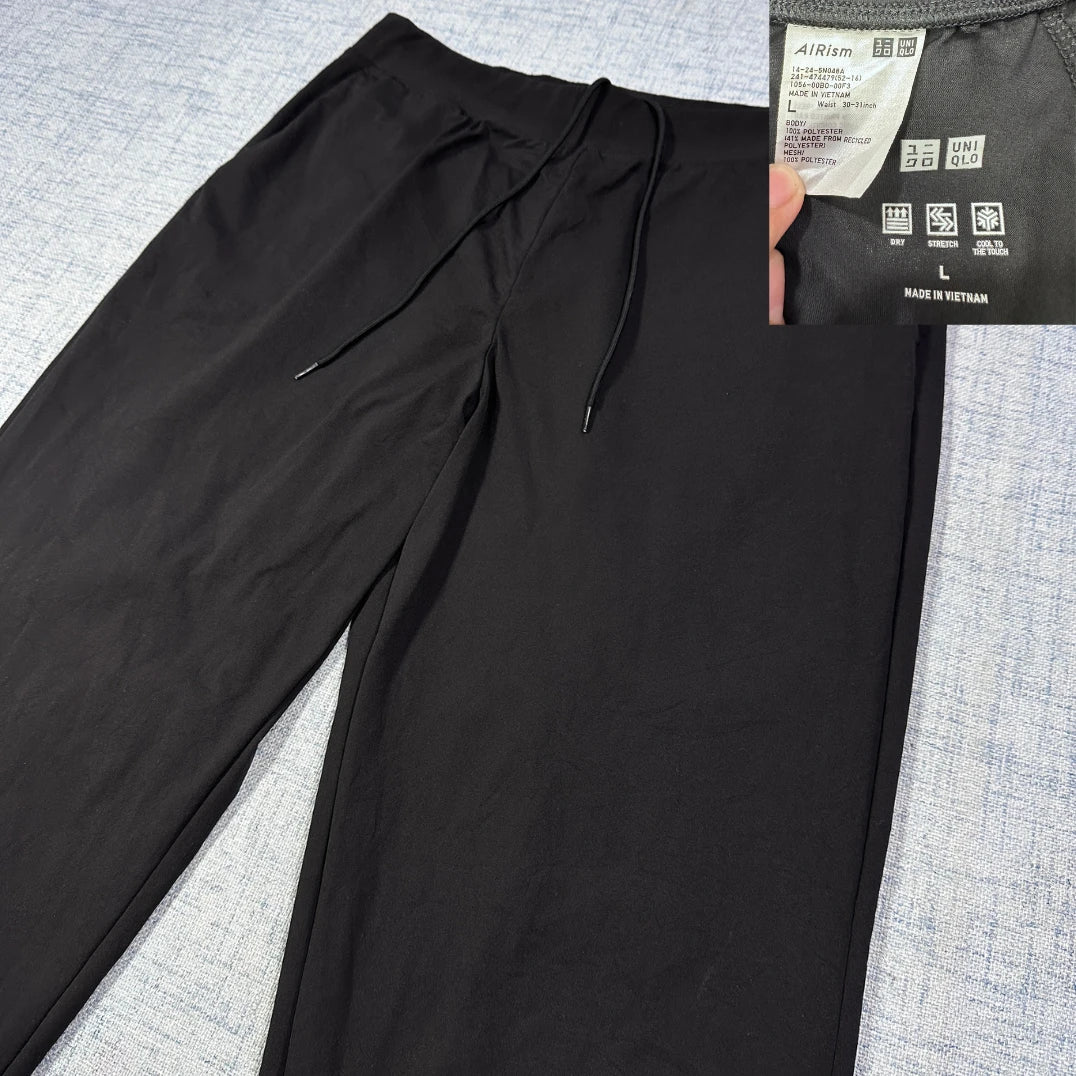 Uniqlo® Black AIRism Jogger Trousers(L)