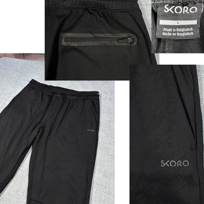 Skora® Black Performance Jogger Trousers(L)