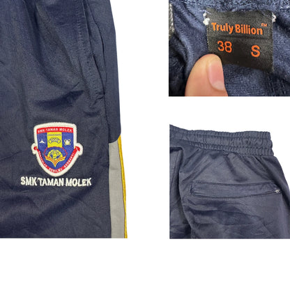 Truly Billion Navy School Sports Track Pants(S)