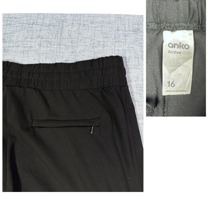 Anko Active® Black Performance Jogger Trousers(L)