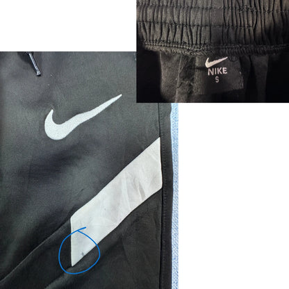 Nike® Black Track Pants White Swoosh(S)