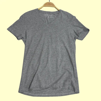 Grey Stretch V-Neck T-Shirt