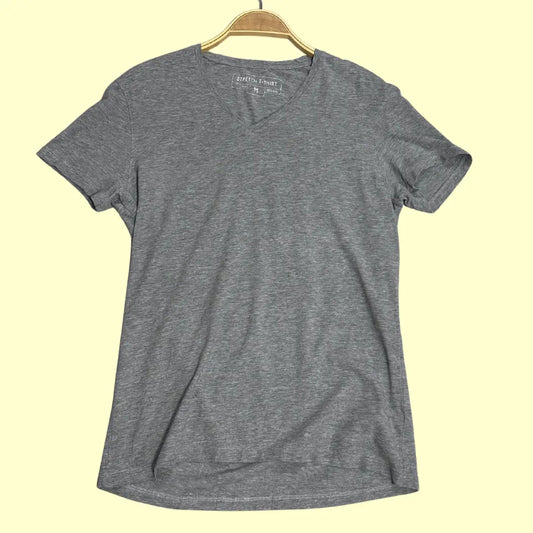 Grey Stretch V-Neck T-Shirt