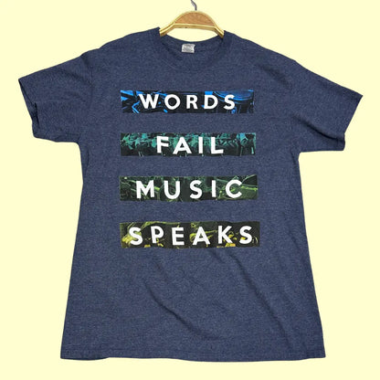 Gildan Ultra Cotton “Words Fail Music Speaks” Graphic Tee