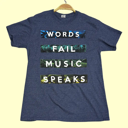 Gildan Ultra Cotton “Words Fail Music Speaks” Graphic Tee