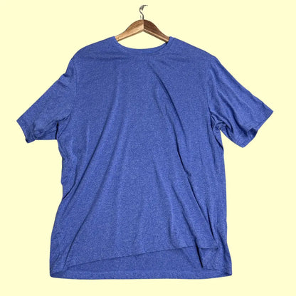 Blue polyester T-shirt in XL size