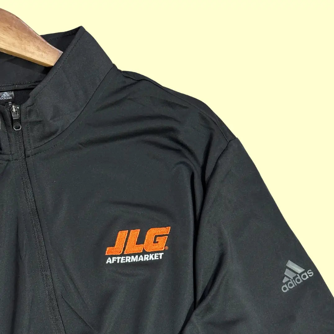 Adidas JLG Aftermarket quarter-zip pullover in black, size 2XL.