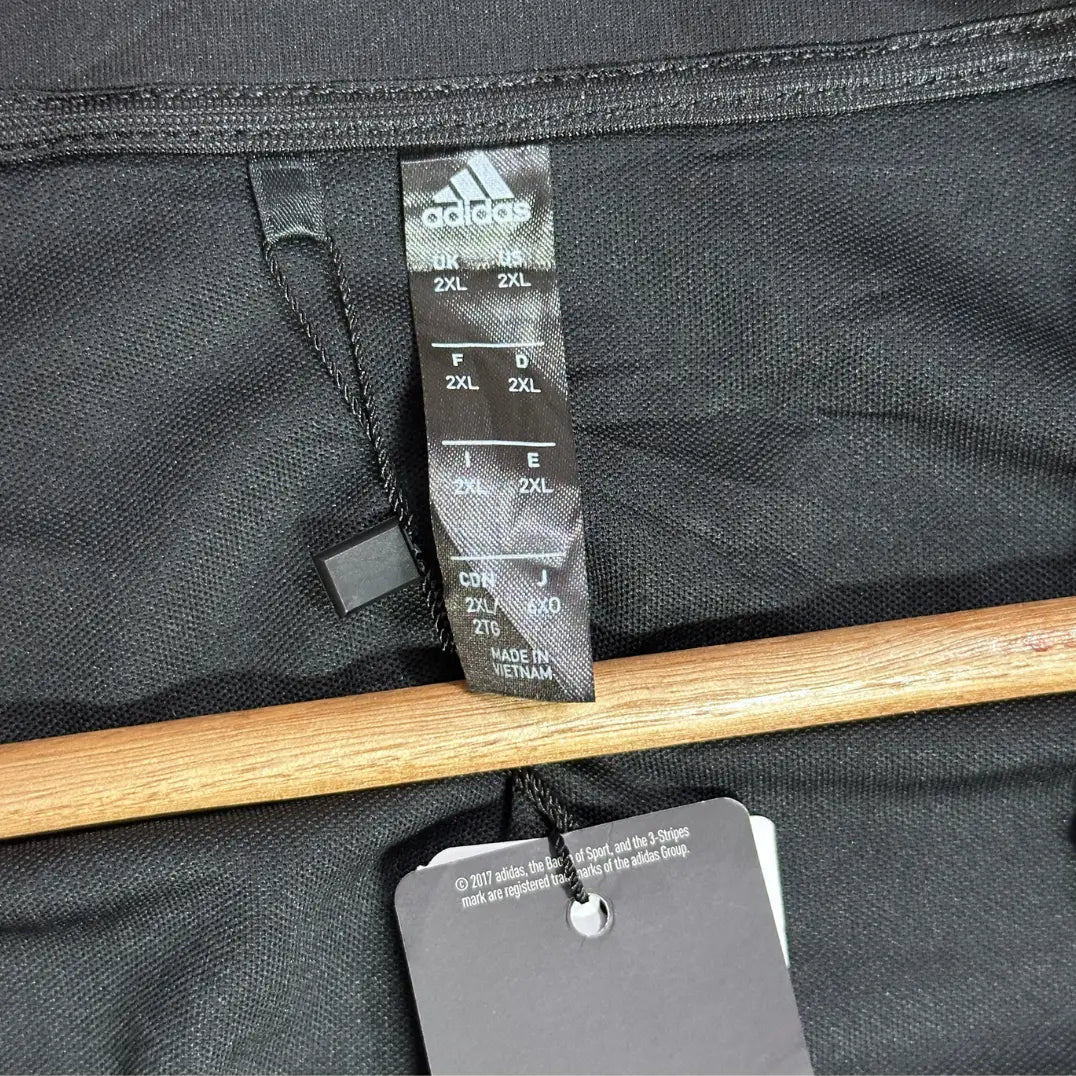 Adidas JLG Aftermarket quarter-zip pullover in black, size 2XL.