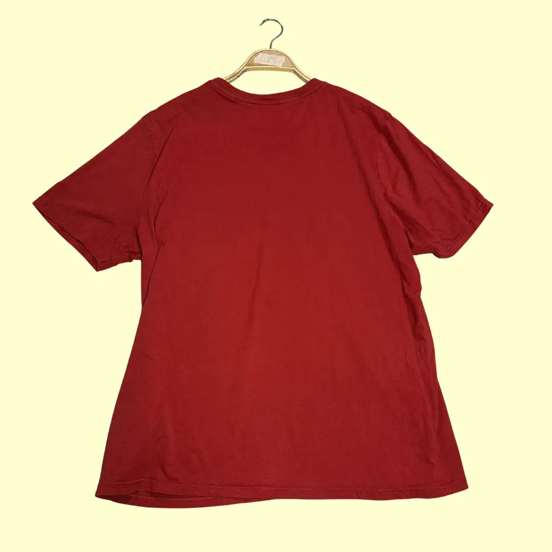 Marks & Spencer (M&S) Regular Fit T-shirt in deep red, size XL.