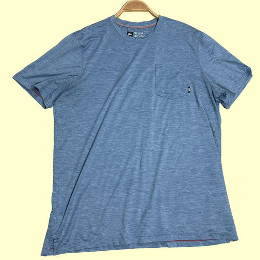 SAXX Droptemp™ All Day Cooling blue short-sleeve T-shirt.