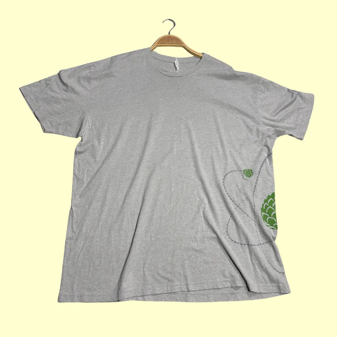 🍃 Steam Theory Graphic T-Shirt – Grey with Green Print
