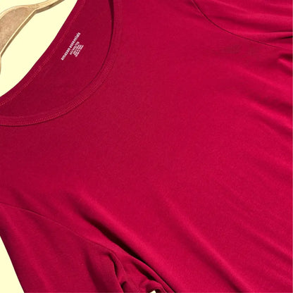 🔴 Amazon Essentials Long Sleeve T-Shirt – Burgundy Red