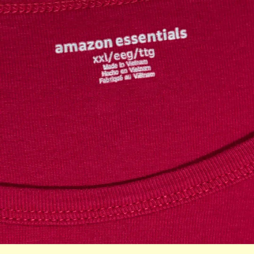 🔴 Amazon Essentials Long Sleeve T-Shirt – Burgundy Red