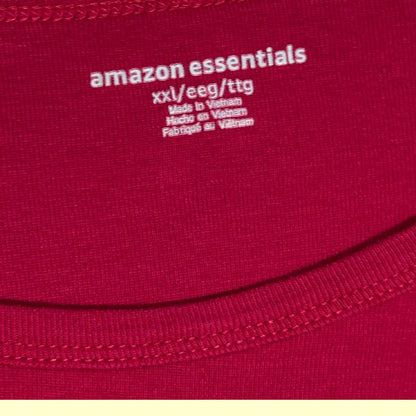 🔴 Amazon Essentials Long Sleeve T-Shirt – Burgundy Red