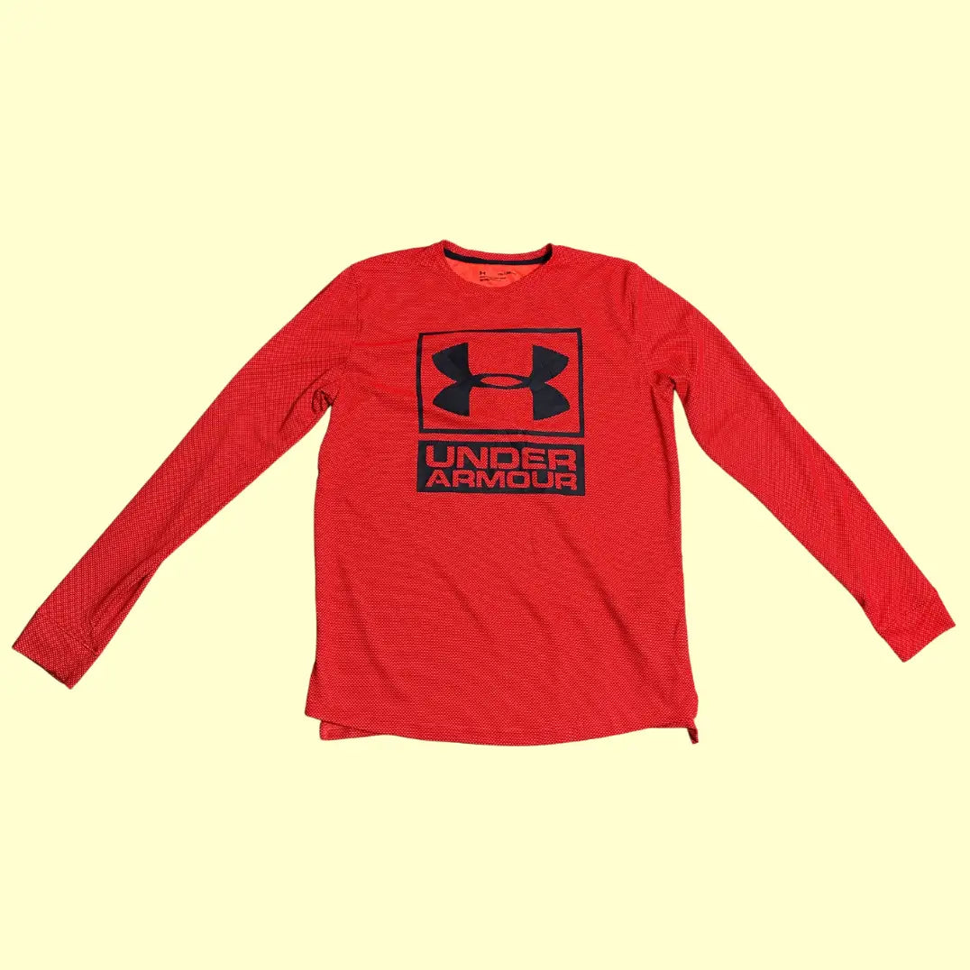 Under Armour Red Long Sleeve Sports Tee