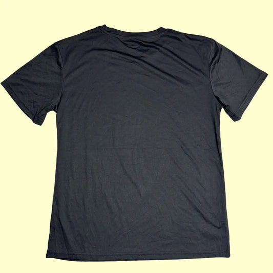 black Shein t-shirt made from 100% polyester