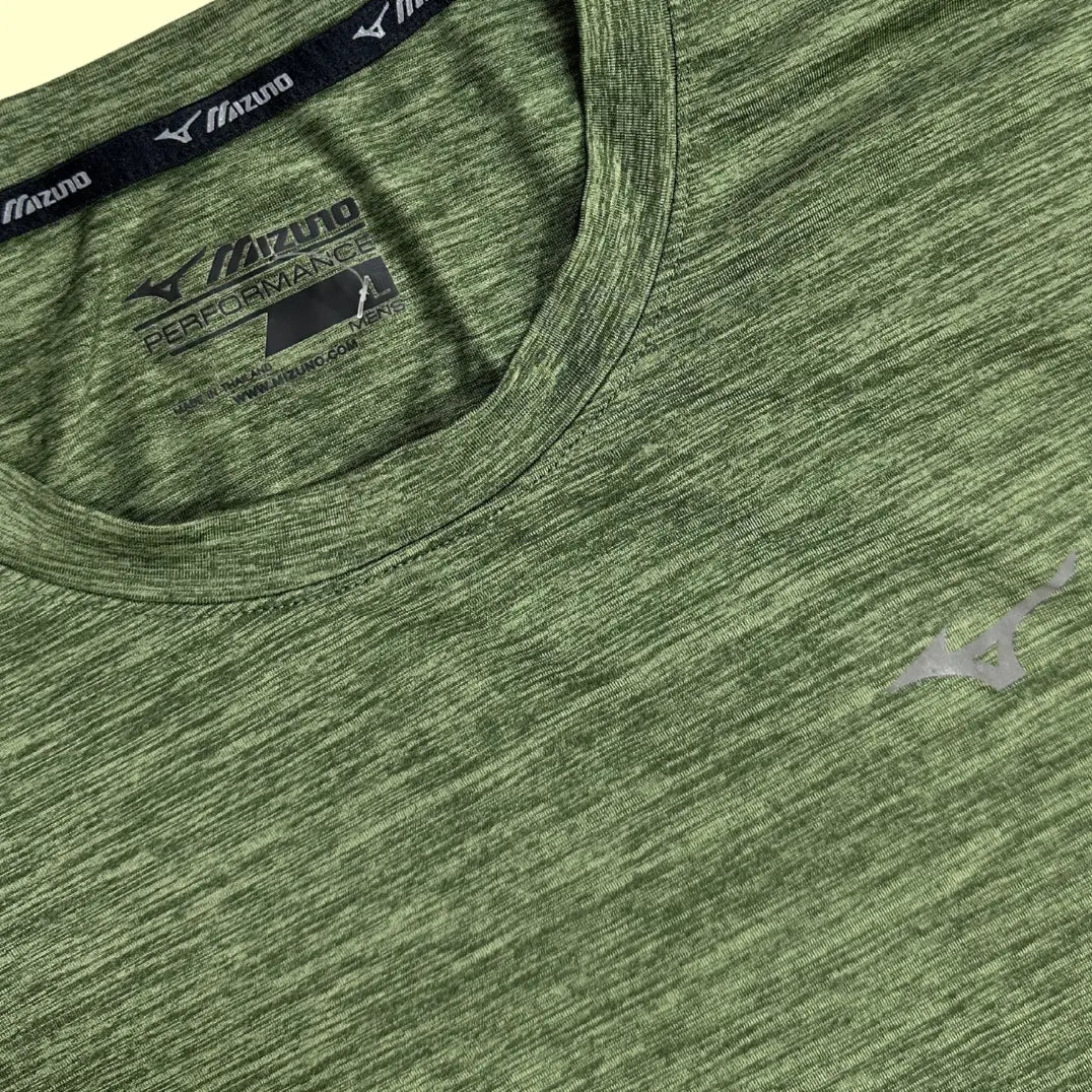 Mizuno Performance athletic t-shirt in heathered green