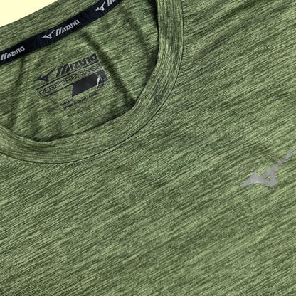 Mizuno Performance athletic t-shirt in heathered green