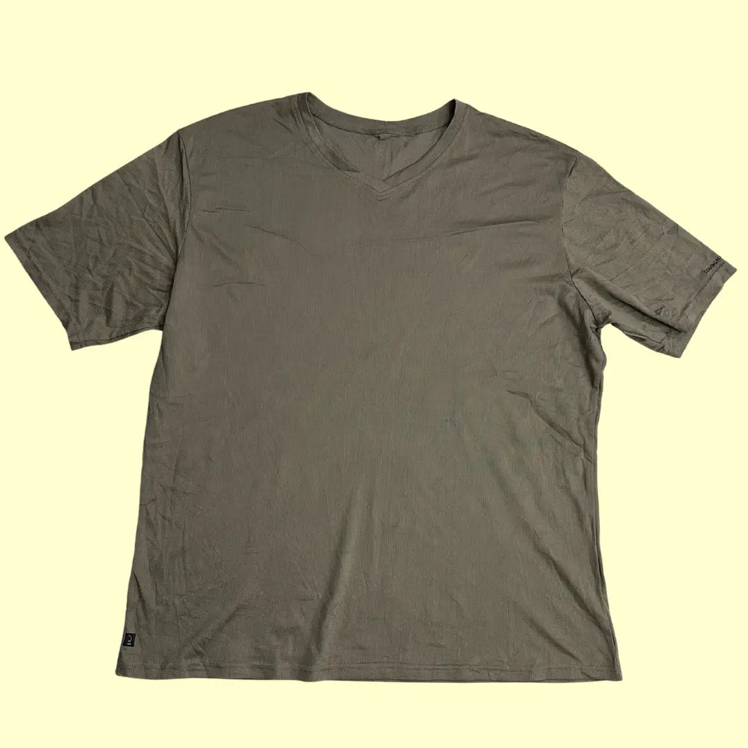 Solognac lightweight outdoor t-shirt in earthy olive green