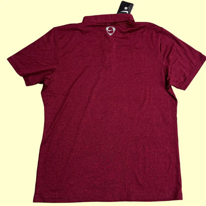 Nike Dri-Fit polo in maroon, designed for performance and comfort
