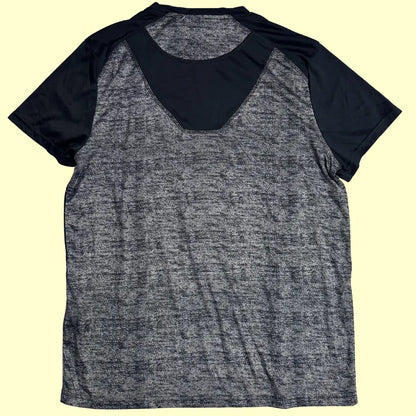 Crivit Men’s Sports T-shirt in grey and black with bold “PUSH YOUR LIMIT” graphic print