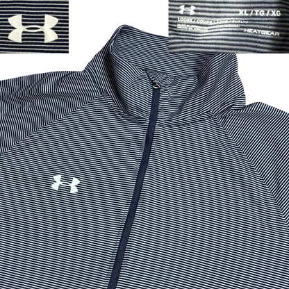 🏃 Under Armour® Striped HeatGear Quarter Zip Shirt(XL)