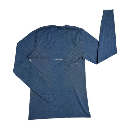 ASICS® Blue Performance Compression Long Sleeve Shirt(M)