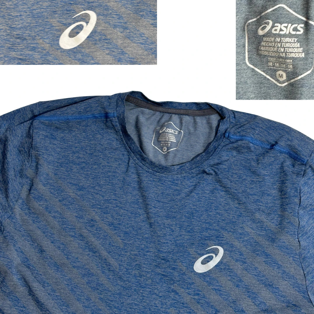 ASICS® Blue Performance Compression Long Sleeve Shirt(M)