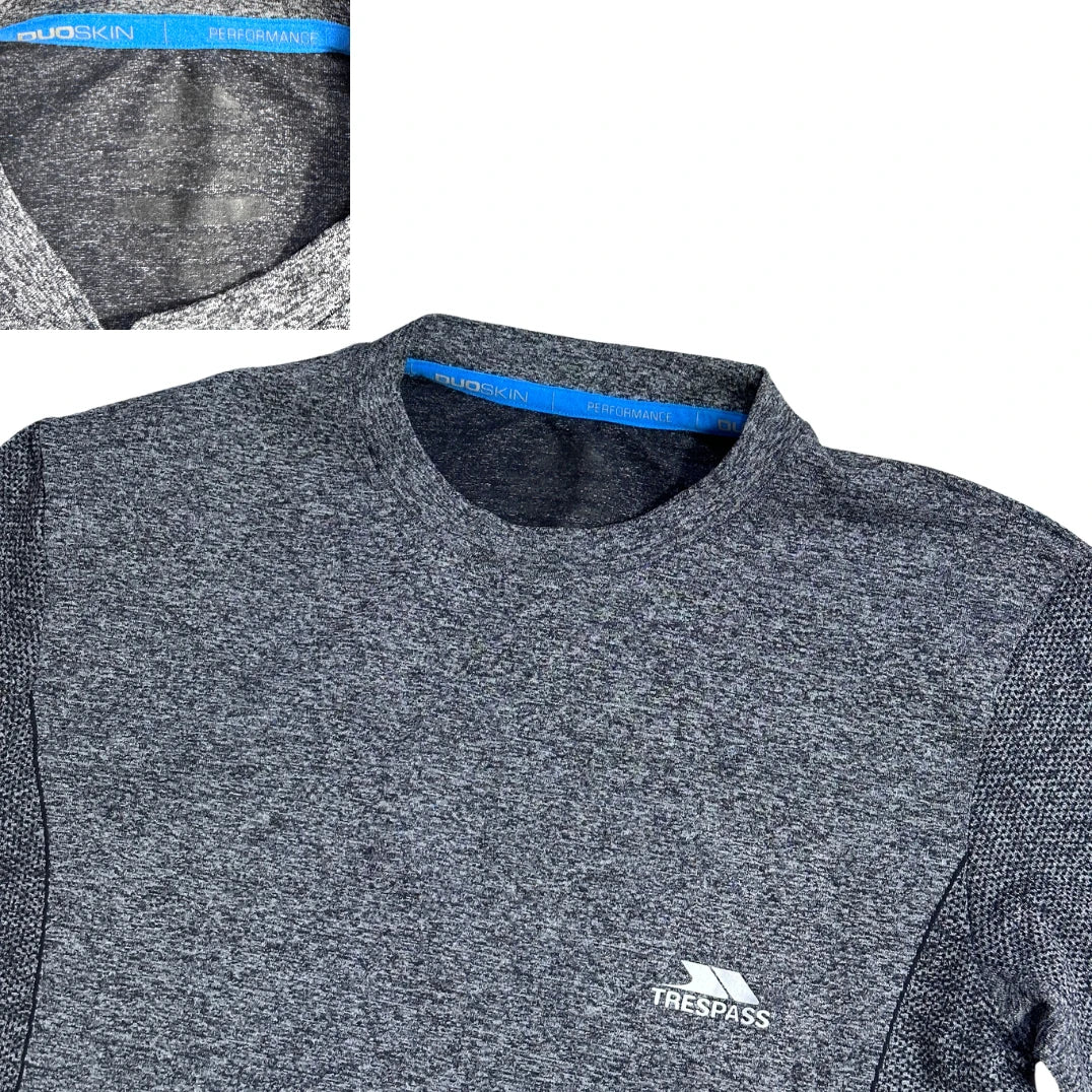 Trespass® Grey Performance Compression Long Sleeve Shirt 🌪️(M)