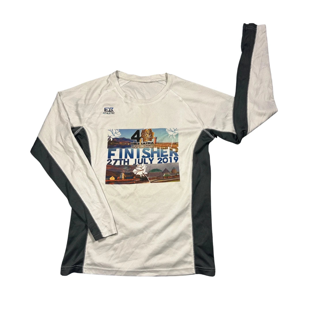 FX Athletic white performance long sleeve sports t-shirt