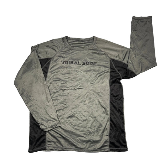 Tribal Surf® Grey Performance Long Sleeve Sports Shirt (XL)