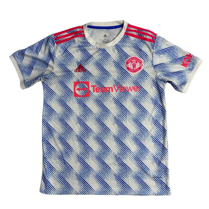 Manchester United Adidas TeamViewer Football Jersey(L)