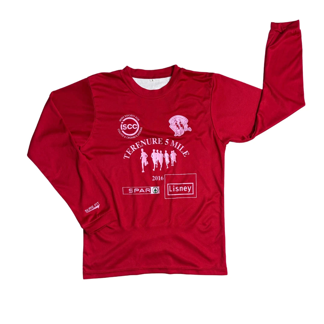 Terenure 5 Mile Long Sleeve Running Shirt 🔴(S)